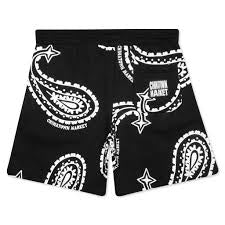 Paisley YG / 4HUNNID Sweatshorts - Black