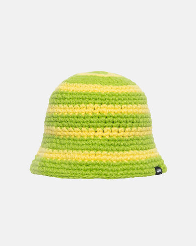 Swirl Knit Bucket Hat - Lime