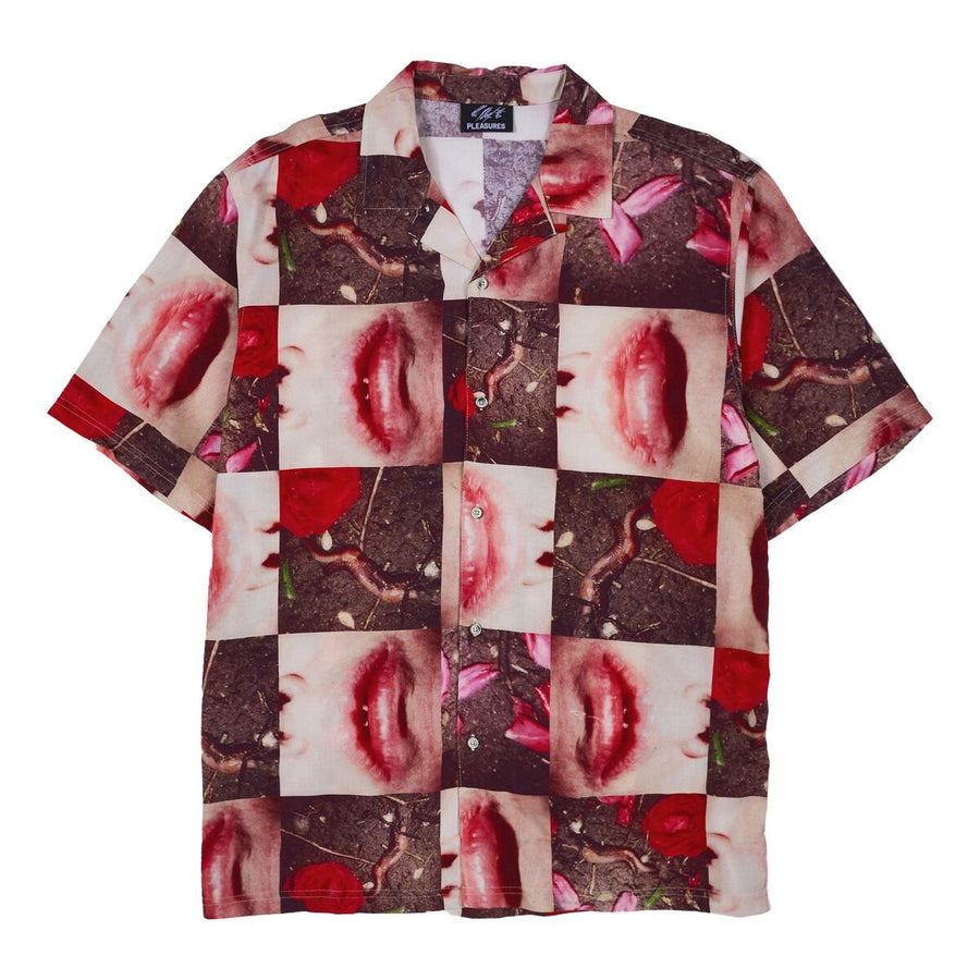 Wormy Lips Button Down - Red