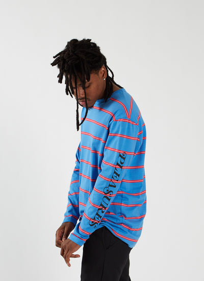 Scream Striped Longsleeve - Bright Blue