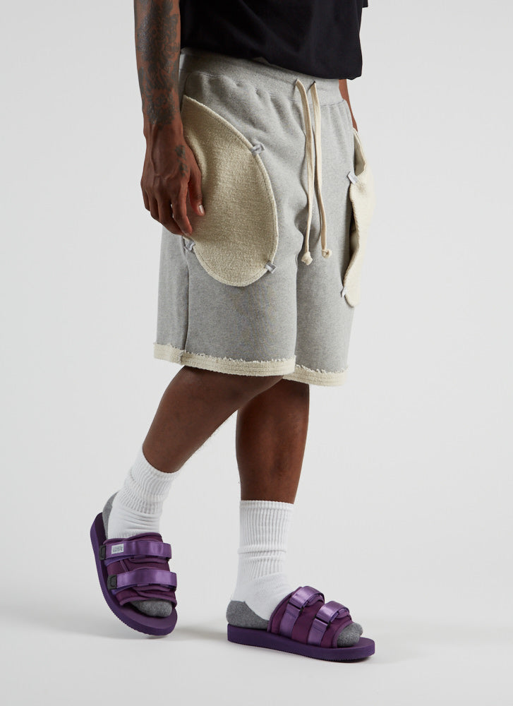 Reversible Terry Shorts - Heather Grey