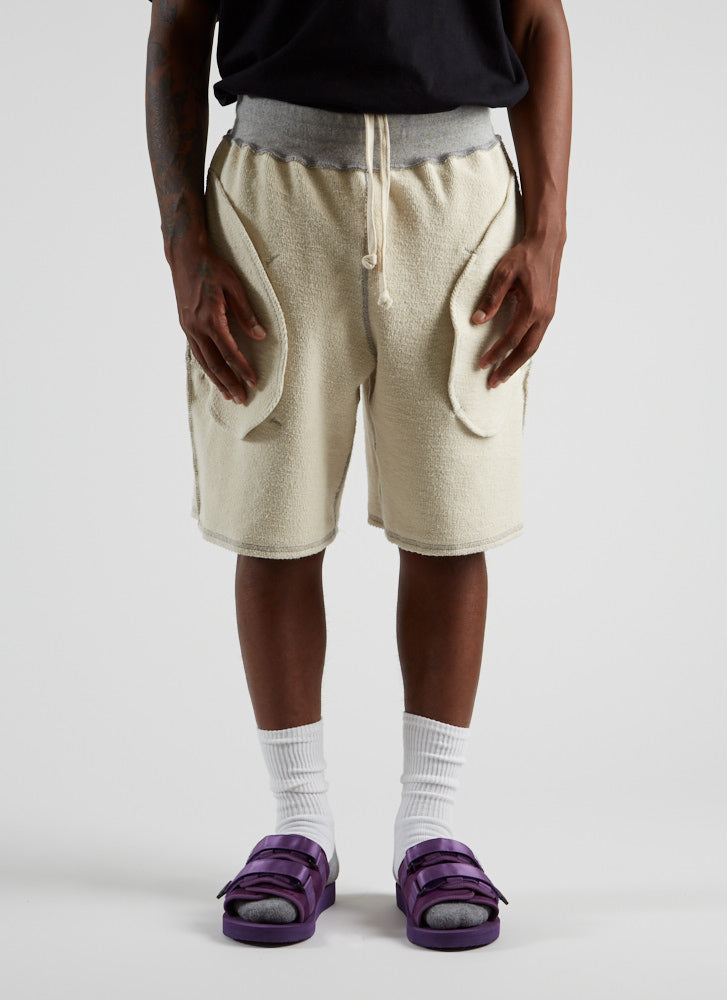 Reversible Terry Shorts - Heather Grey