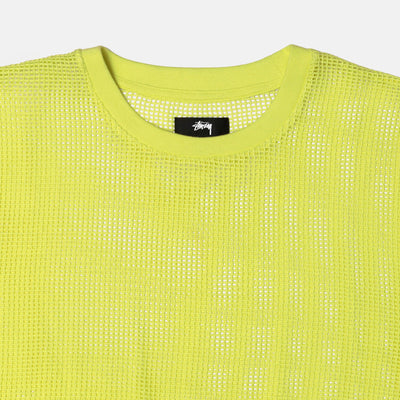 Unspoken | Stussy Cotton Mesh SS Crew - Lime