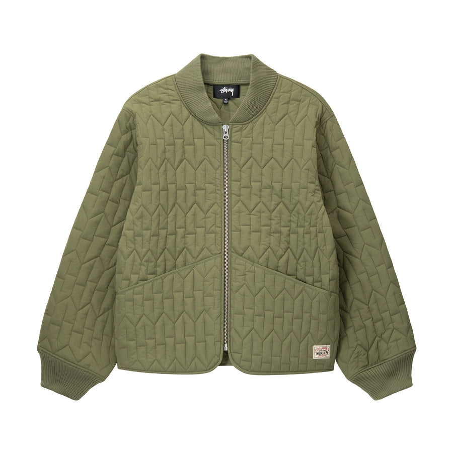 S Quilted Liner Jacket - Olive