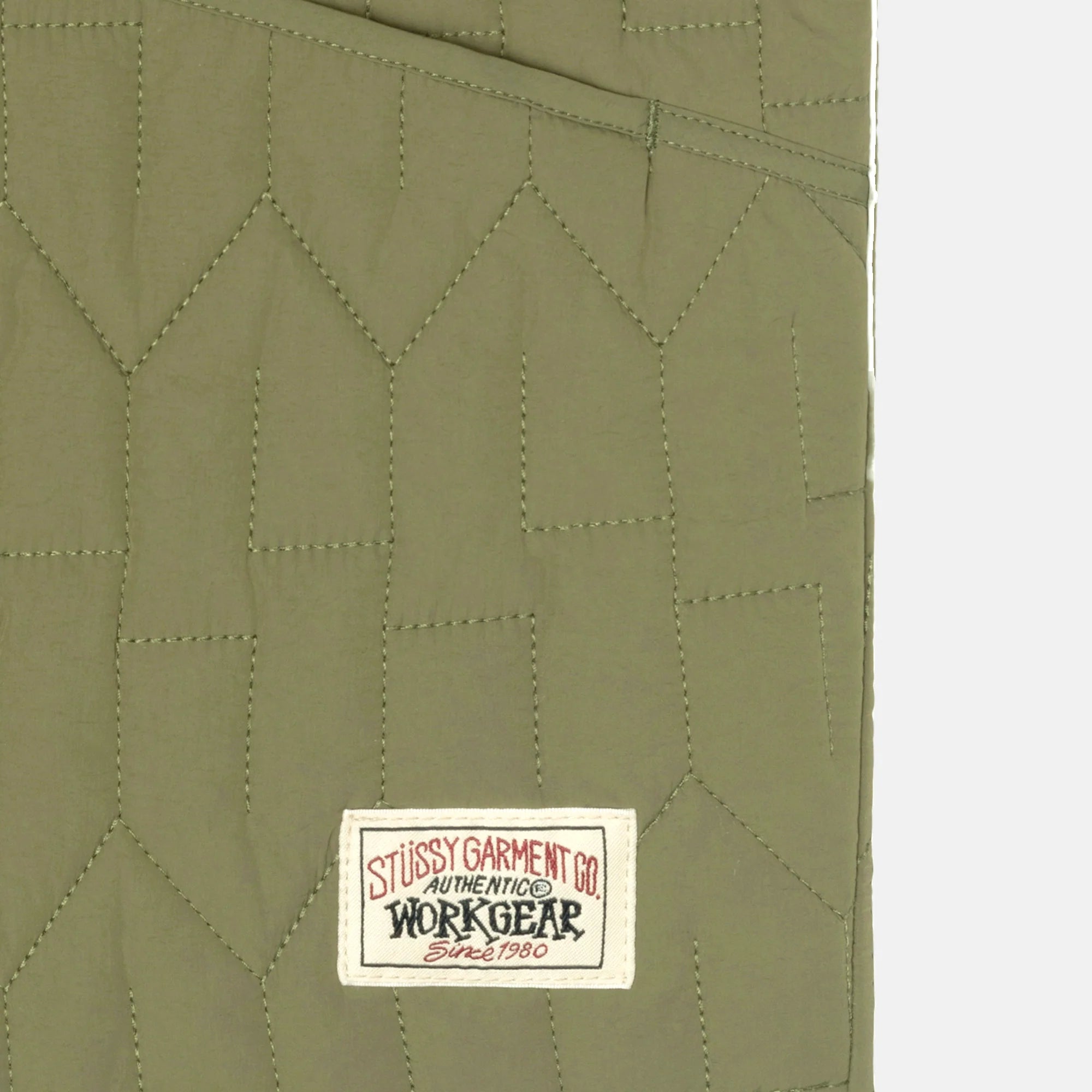S Quilted Liner Jacket - Olive