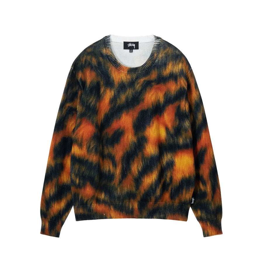 Printed Fur Sweater - Tiger