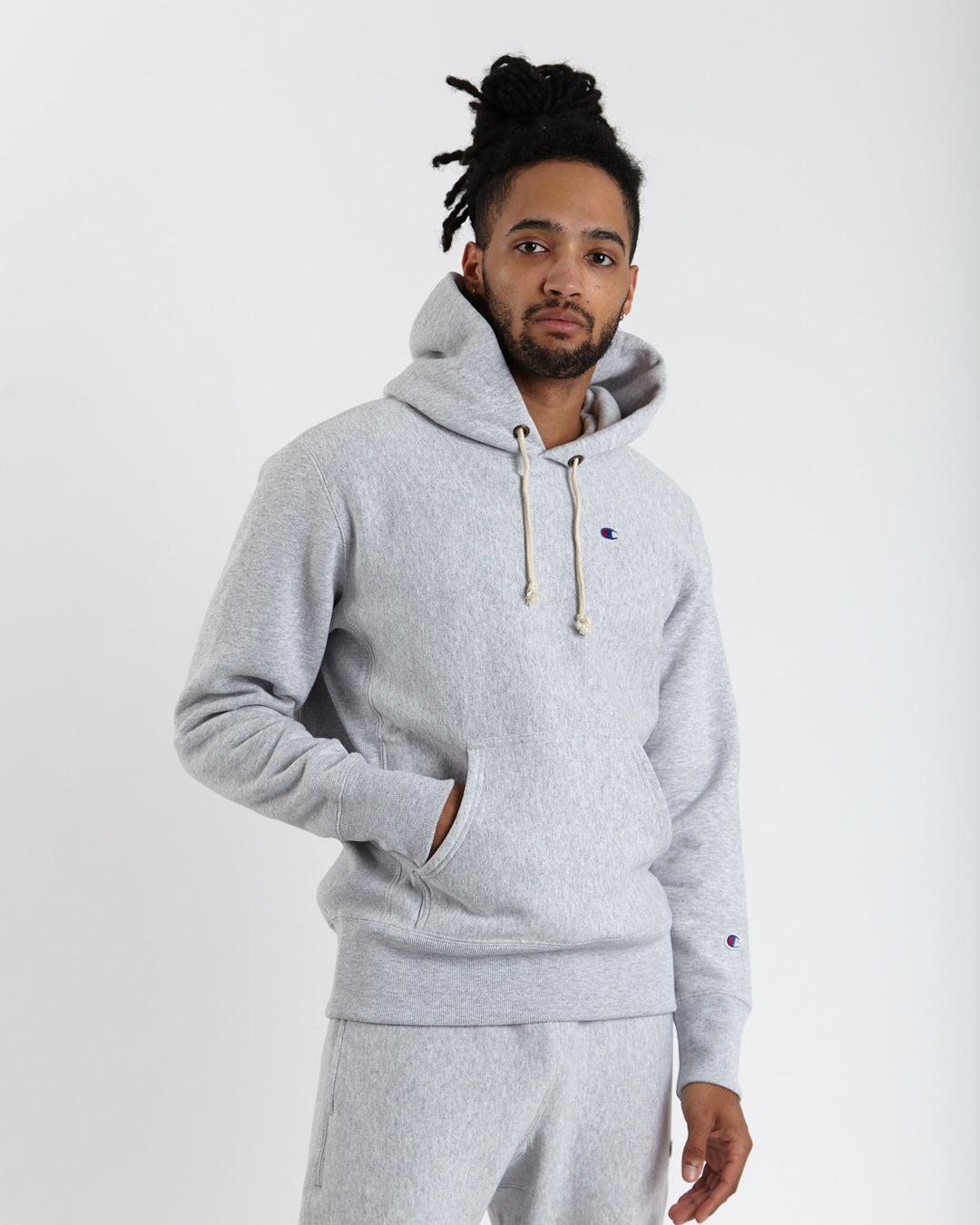 Reverse Weave Hooded Sweatshirt - Grey