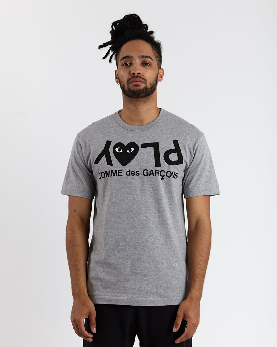 Black Play Logo T-Shirt - Grey