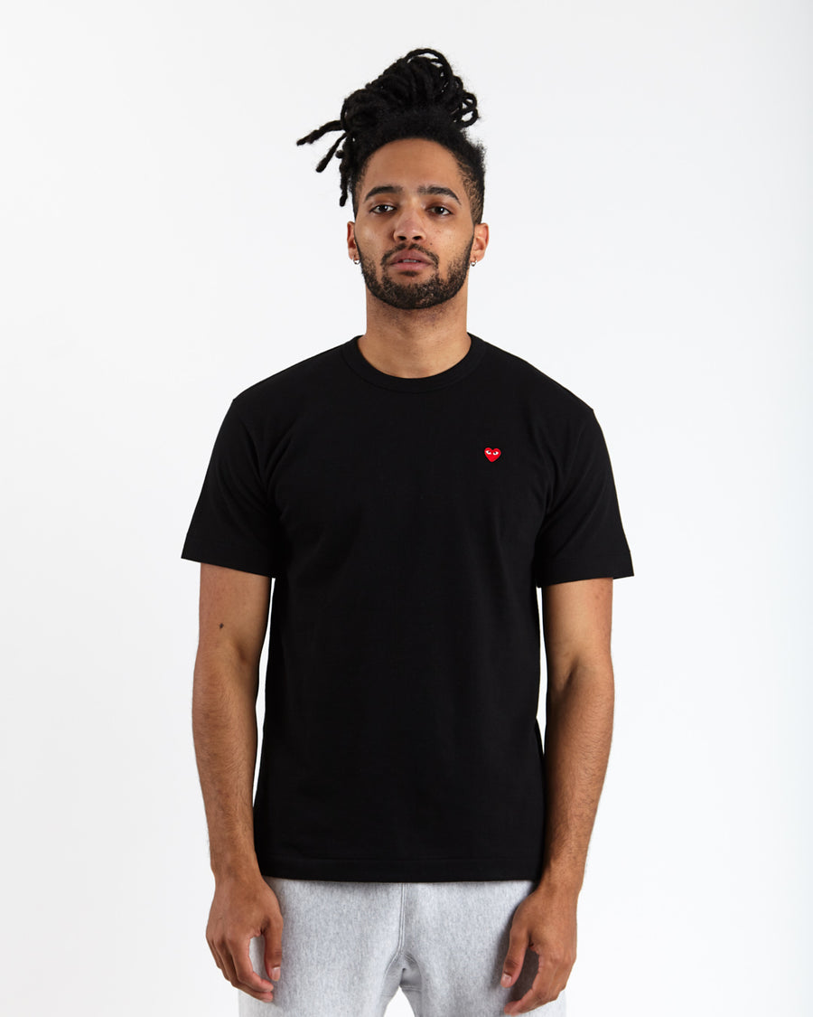 T-shirt with Little Red Heart - Black