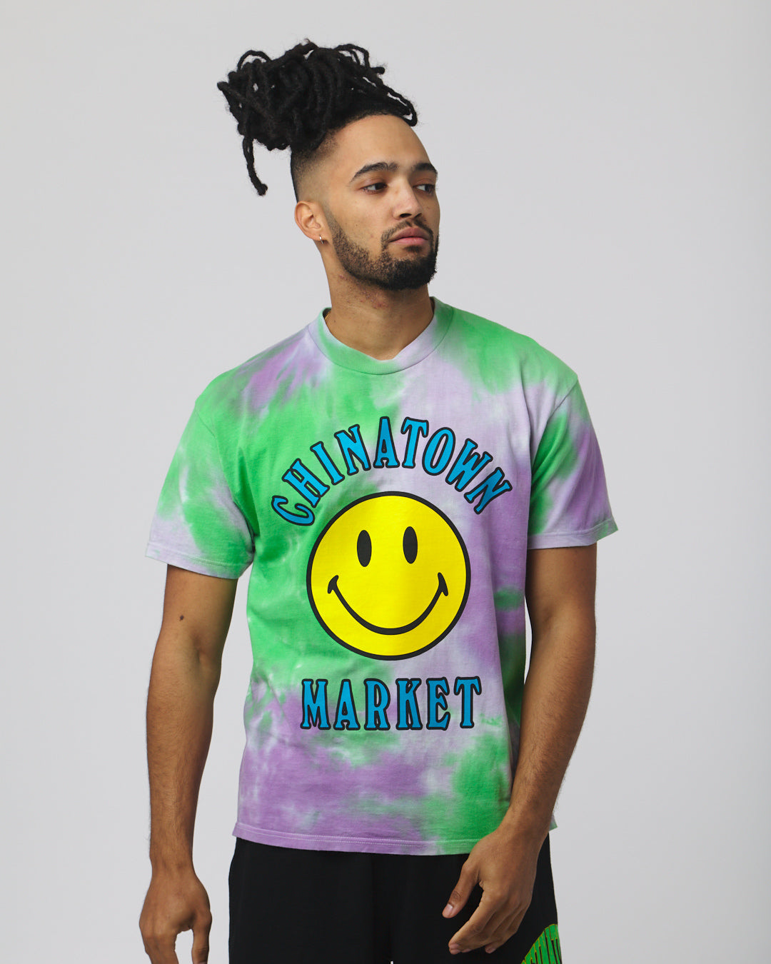 Smiley Multi T-Shirt - Tie Dye Purple
