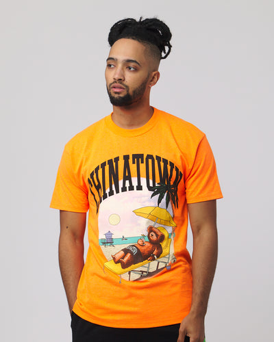 Smiley Beach Bear T-Shirt - Orange
