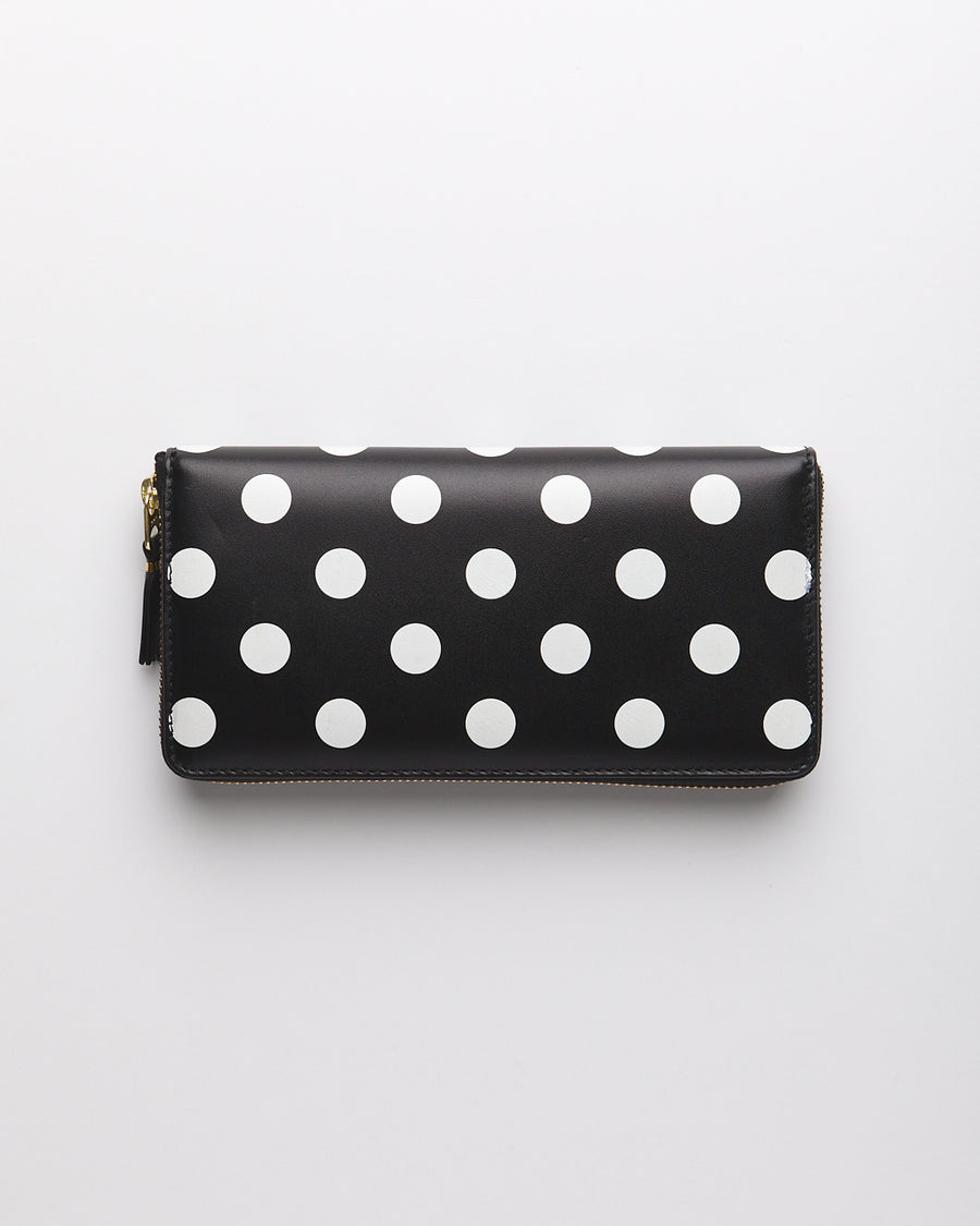 Polka Dots Printed Wallet - Black  (SA0110PD)