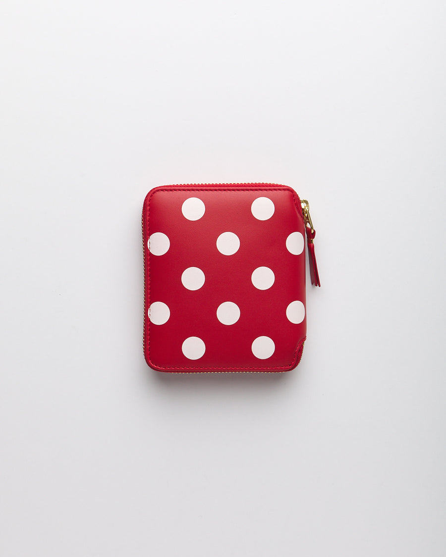 Polka Dots Printed Wallet - Red  (SA2100PD)