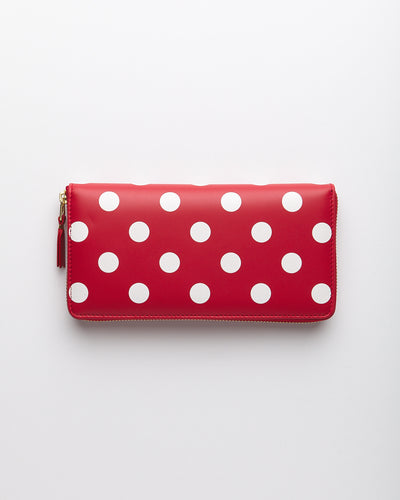 Polka Dots Printed Wallet - Red  (SA0110PD)