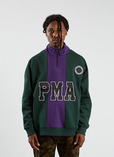 PMA Quarter Zip - Green/Purple