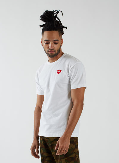 T-shirt with Red Heart - White