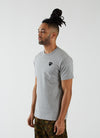 T-shirt with Black Heart - Grey