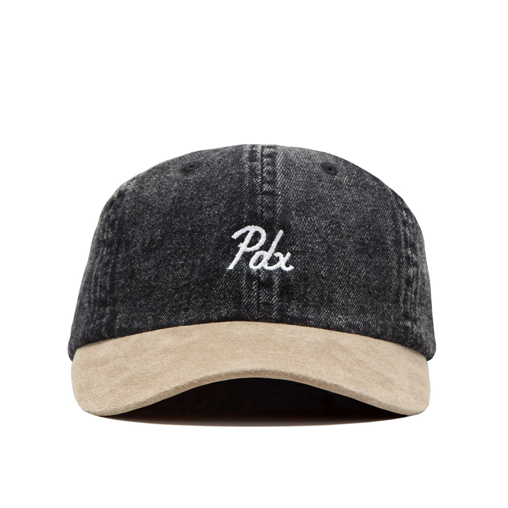 PDX Cap - Black Denim/Suede