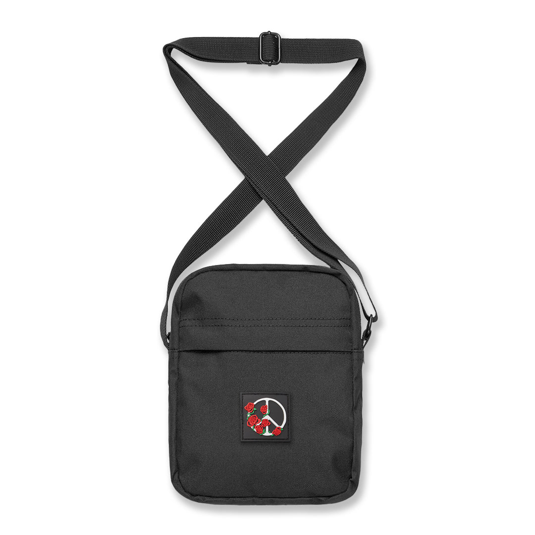 Rose City Peace Pouch Bag - Black