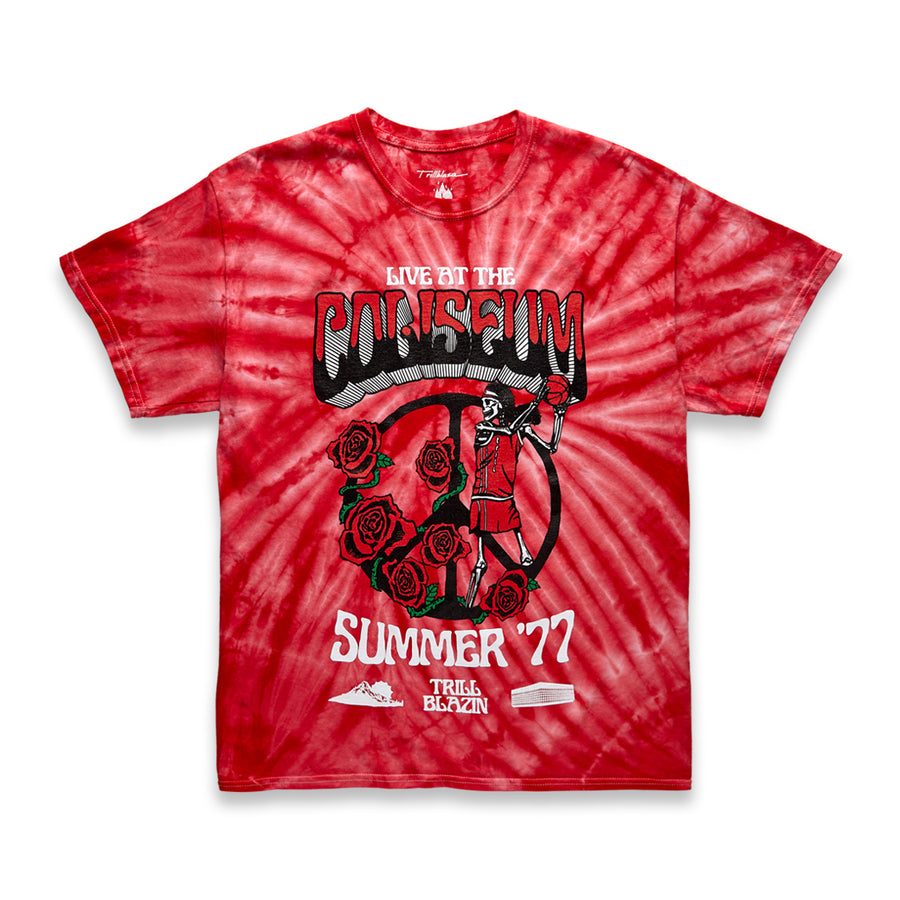 ROSE CITY TEE - RED TIE DYE