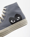 Comme des Garcons Play Peek-A-Boo High-Top Canvas Sneakers Grey