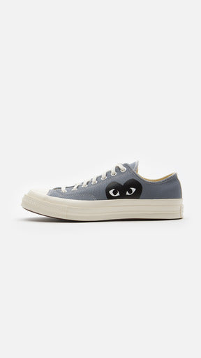 Comme des Garcons Play Peek-A-Boo Low-Top Canvas Sneakers Grey