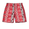 Paisley Plaid Water Short - Red