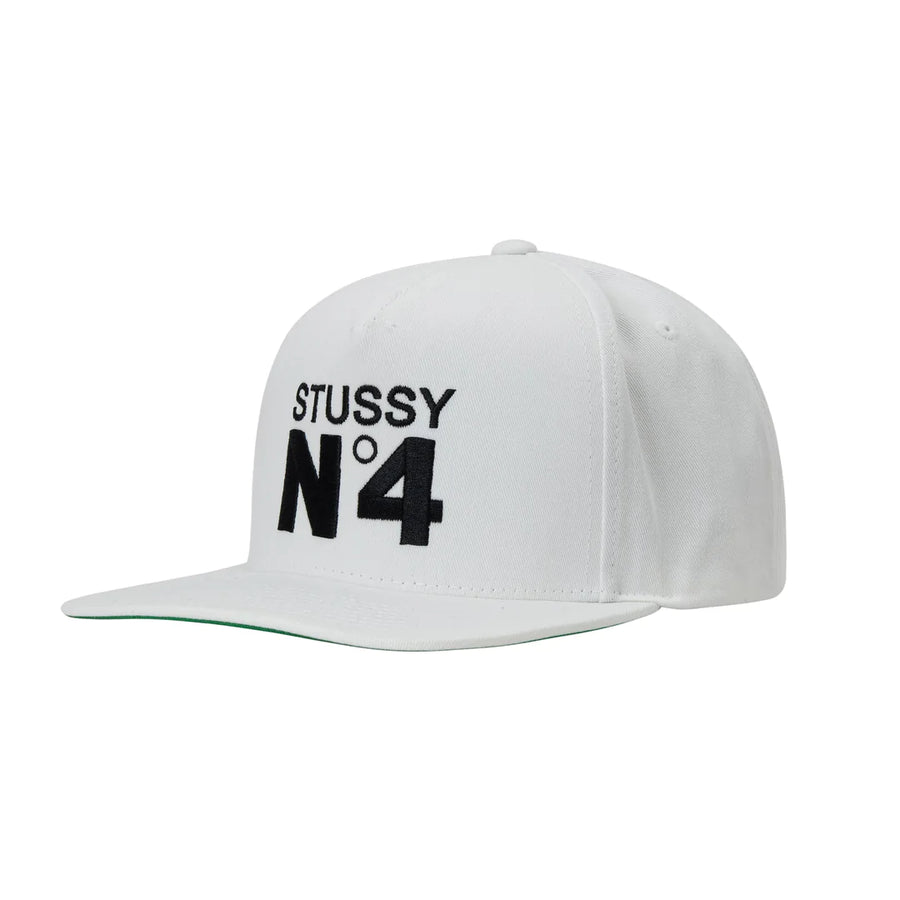 No. 4 Point Crown Cap - White