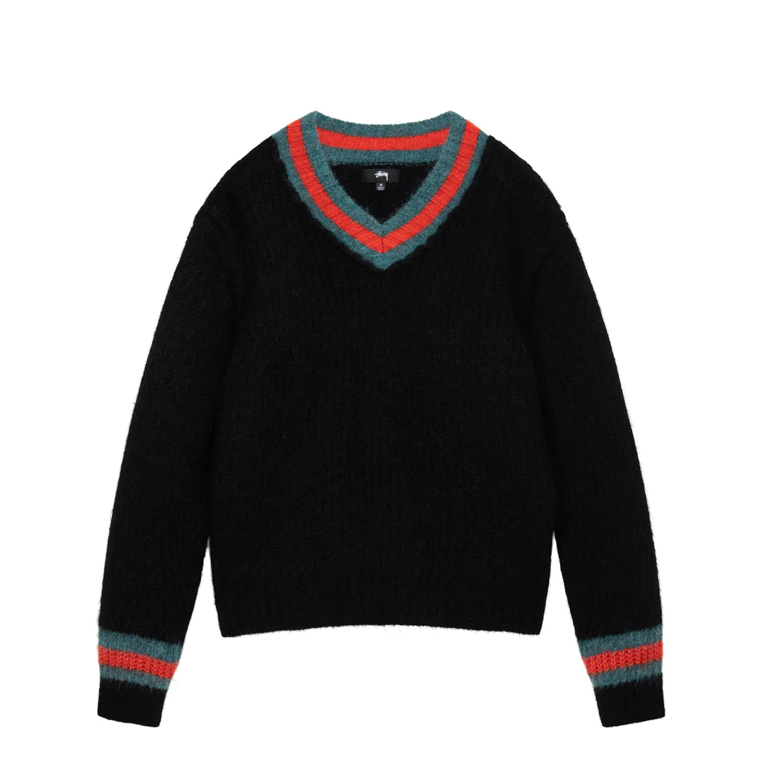 Unspoken | Stussy Mohair Tennis Sweater - Black