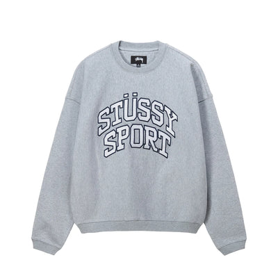 Unspoken | Stussy Relaxed Oversized Crew - Grey Heather