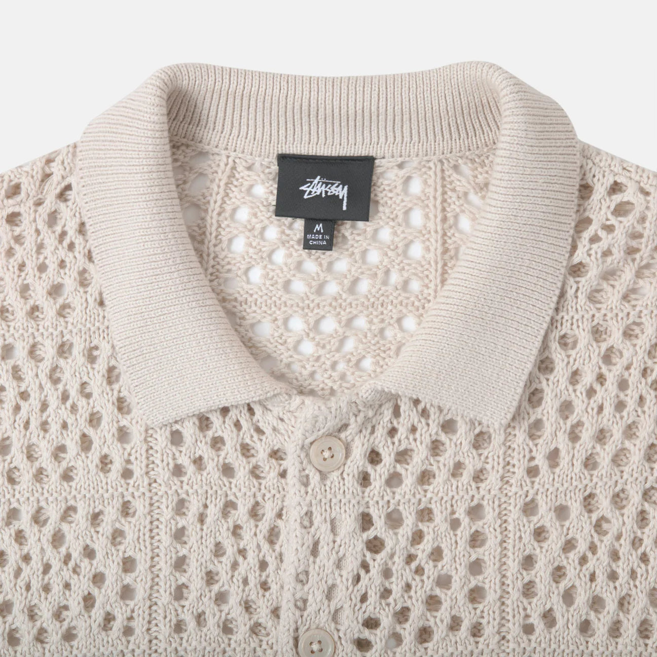 Unspoken | Stussy Crochet Shirt - Natural