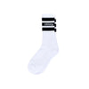 Stripe Crew Socks - White / Black