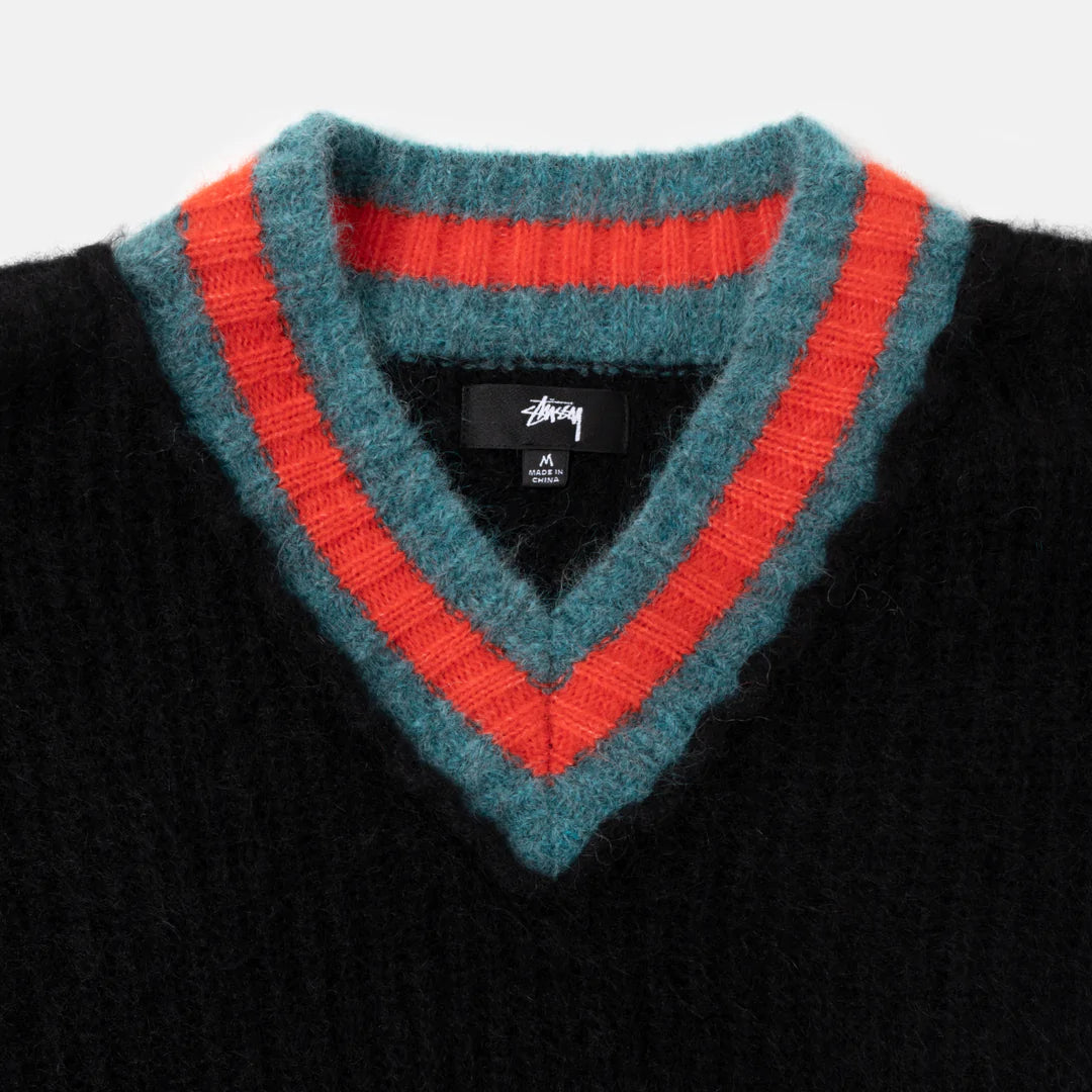 Unspoken | Stussy Mohair Tennis Sweater - Black