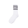 Stripe Crew Socks - White / Grey