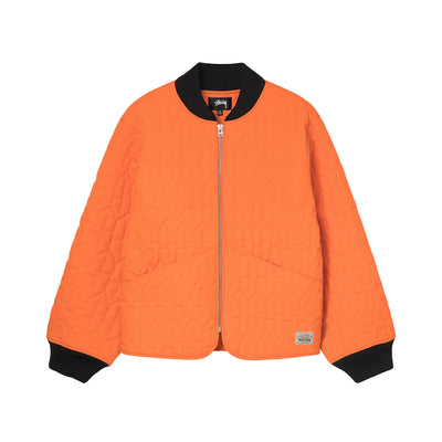 S Quilted Liner Jacket - Orange