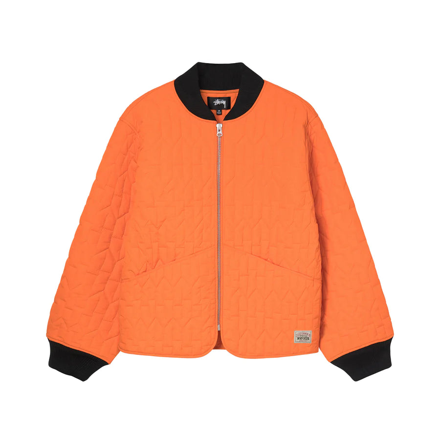 S Quilted Liner Jacket - Orange
