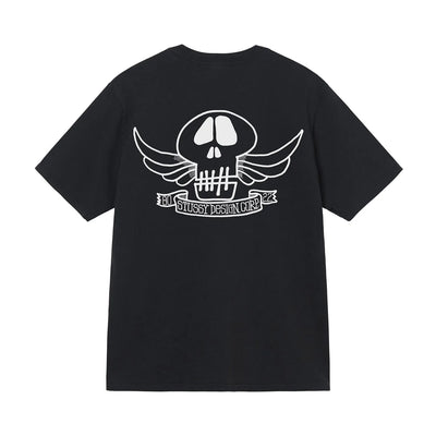 Skull Wings Pig. Dyed Tee - Black
