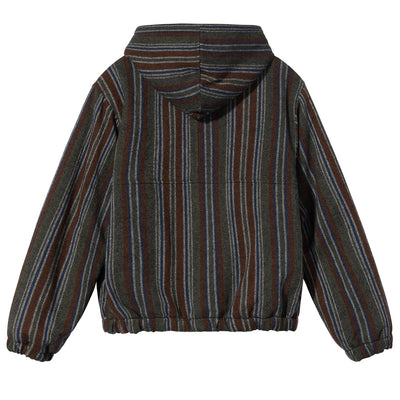 Wool Stripe Work Jacket - Olive