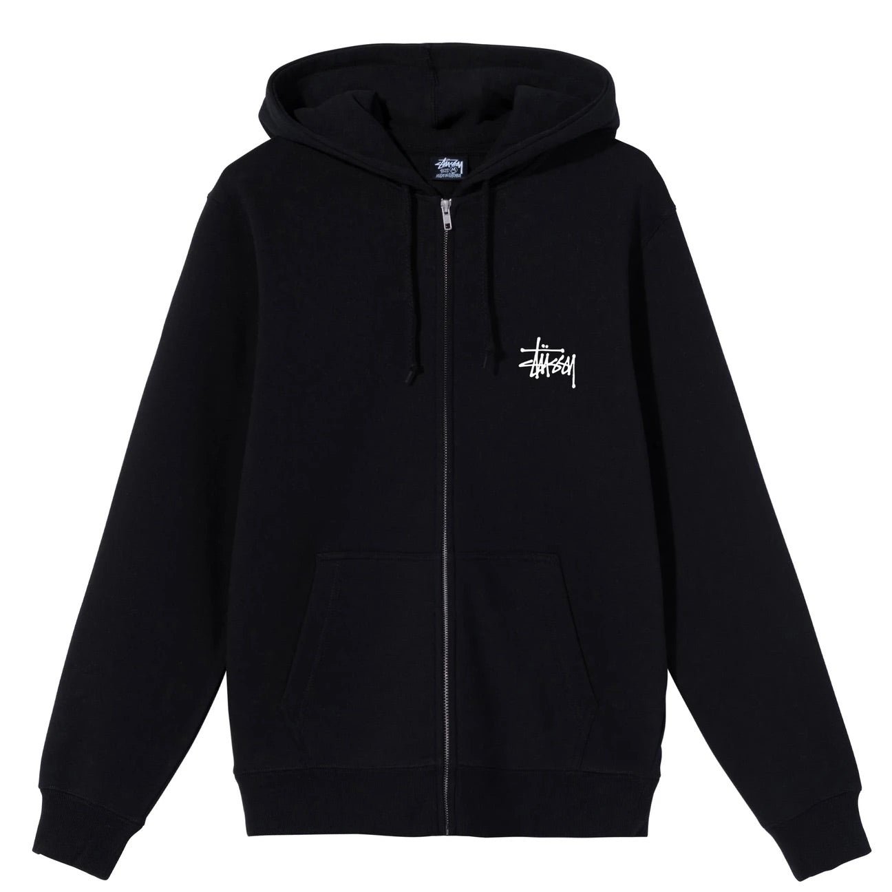 Unspoken | Stussy Basic Stussy Zip Hoodie - Black