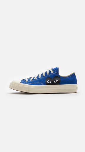 Comme des Garcons Play Peek-A-Boo Low-Top Canvas Sneakers Blue