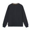 Flower Mock Neck LS Crew - Black