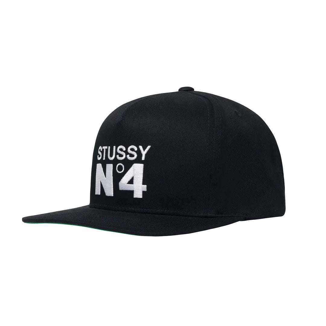 Unspoken | Stussy No. 4 Point Crown Cap - Black
