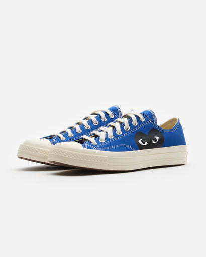 Comme des Garcons Play Peek-A-Boo Low-Top Canvas Sneakers Blue